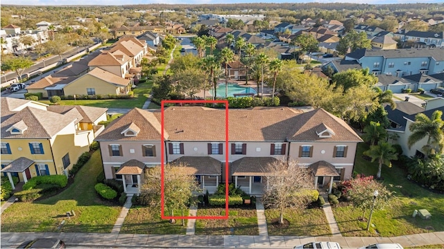 aerial view featuring a residential view