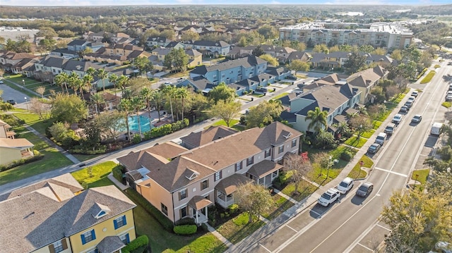 aerial view featuring a residential view