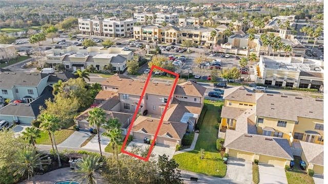 drone / aerial view featuring a residential view