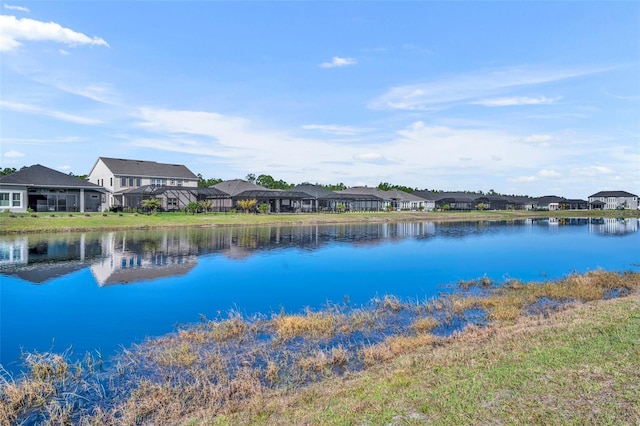 property view of water with a residential view