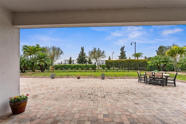 view of patio / terrace featuring outdoor dining area