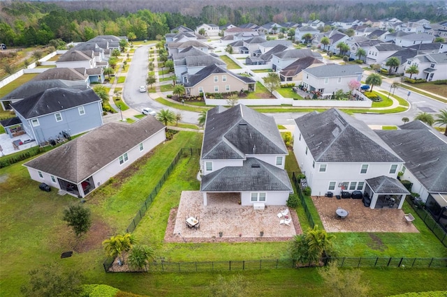 aerial perspective of suburban area