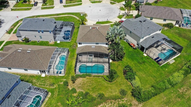 bird's eye view with a residential view