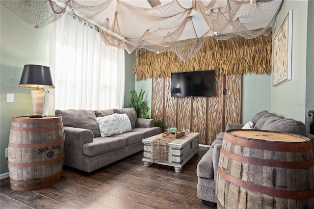 living room featuring wood finished floors