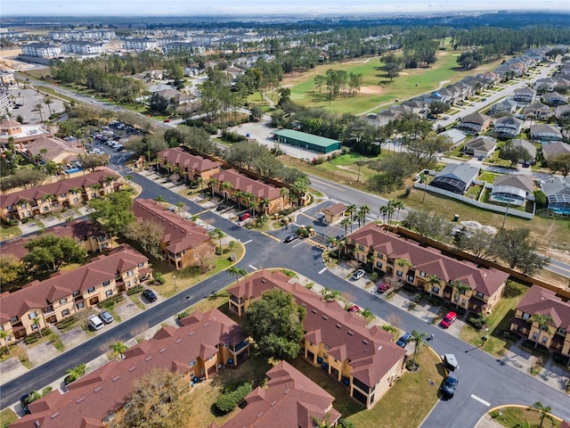 aerial view with a residential view