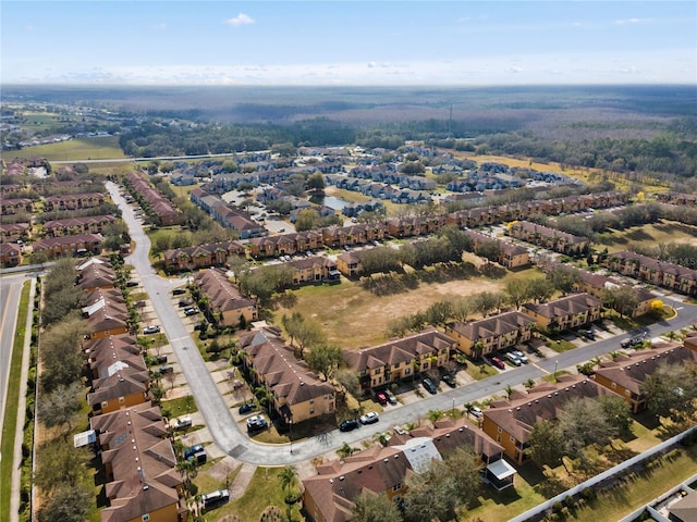 aerial view with a residential view