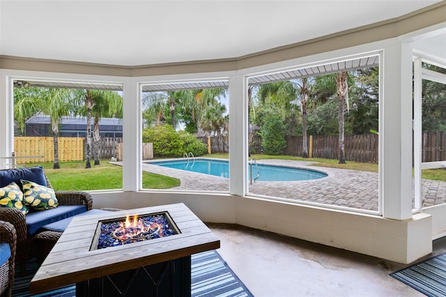 view of sunroom / solarium