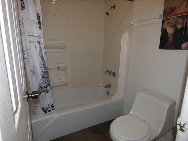 4340 Lakeway Dr Unit H, Orlando, FL 32839 - full bathroom with shower / tub combo, toilet, and tile patterned floors