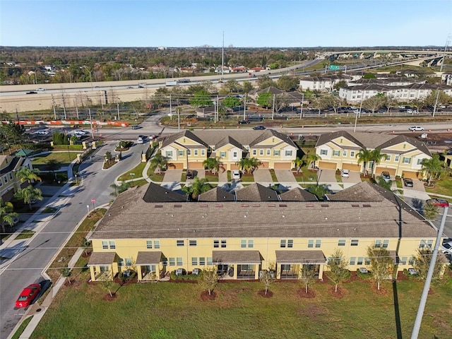 bird's eye view with a residential view