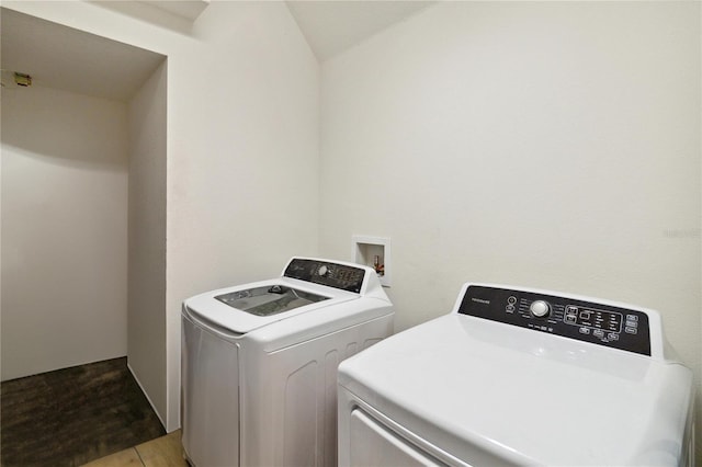 clothes washing area with laundry area and independent washer and dryer