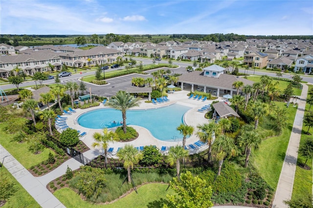 drone / aerial view featuring a residential view