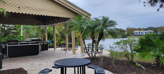 view of patio with a gazebo