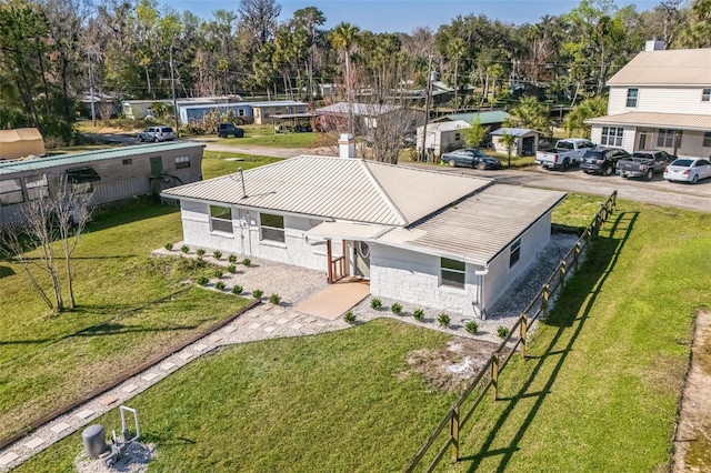 aerial view featuring a residential view