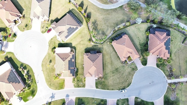 bird's eye view with a residential view