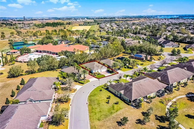 aerial view featuring a residential view