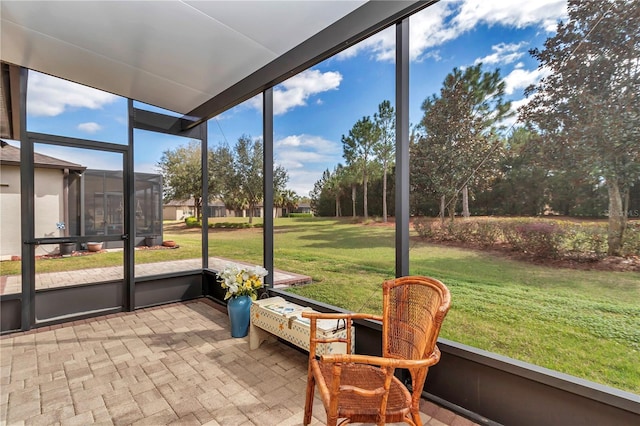 view of sunroom