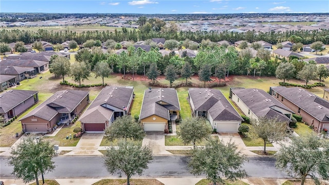 bird's eye view with a residential view