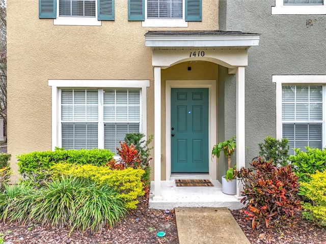 1410 Stockton Dr, Sanford, FL 32771 - property entrance featuring stucco siding