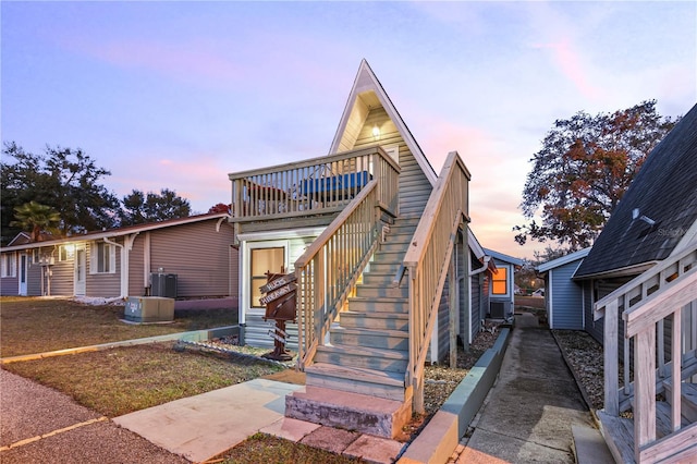 exterior space with stairway