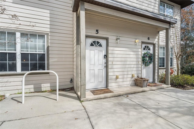 view of doorway to property