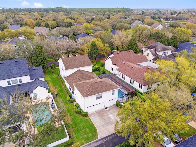 bird's eye view featuring a residential view