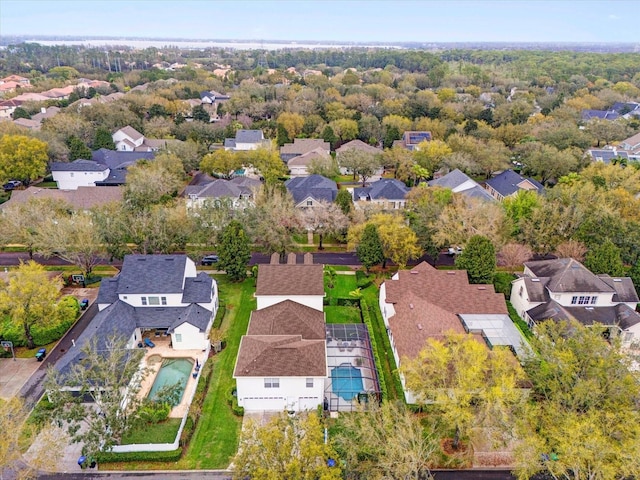 bird's eye view with a residential view