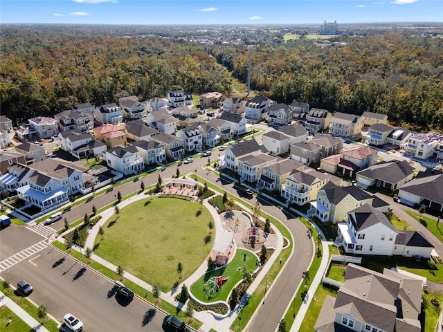 drone / aerial view with a residential view