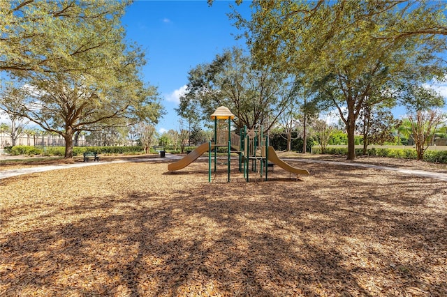 view of community jungle gym