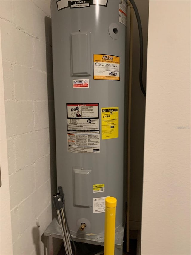 utilities featuring water heater