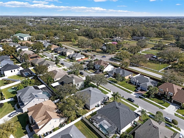 bird's eye view with a residential view