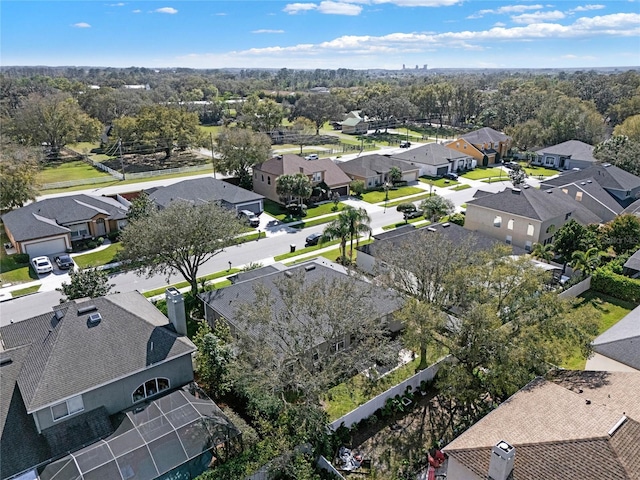 bird's eye view with a residential view