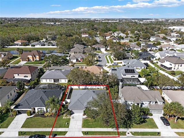 aerial view featuring a residential view