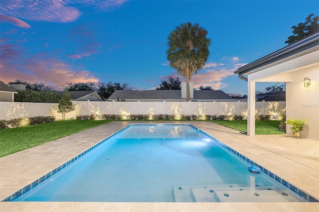 2015 Summerfield Rd, Winter Park, FL 32792 - pool at dusk featuring a patio