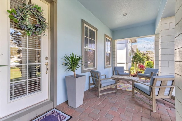 view of patio with a porch