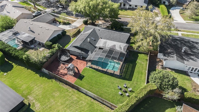 drone / aerial view featuring a residential view