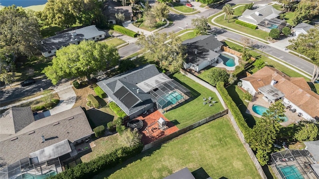 drone / aerial view featuring a residential view