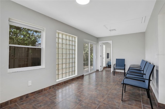 44 Capistrano Dr, Ormond Beach, FL 32176 - sitting room with attic access, visible vents, and baseboards