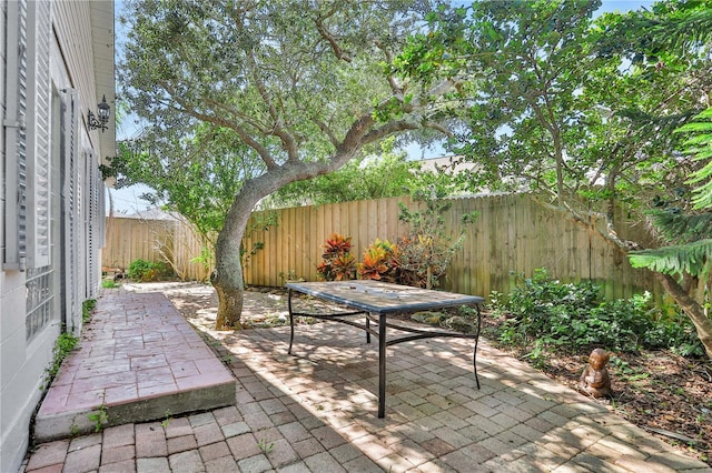 44 Capistrano Dr, Ormond Beach, FL 32176 - view of patio with a fenced backyard