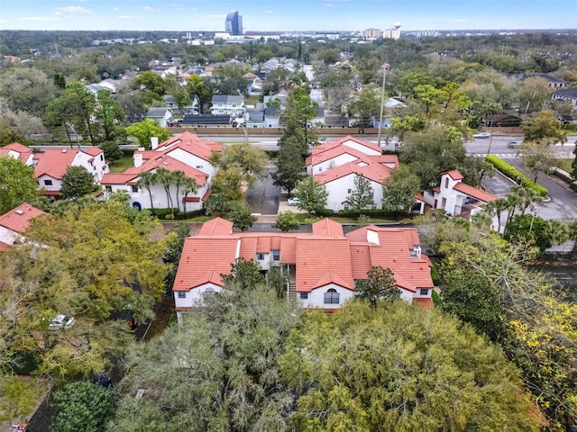 drone / aerial view with a residential view