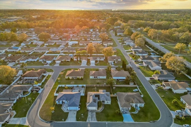 aerial view with a residential view