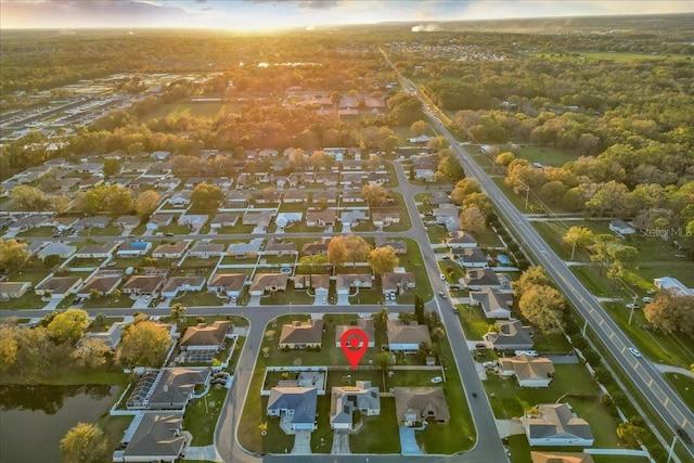 bird's eye view featuring a residential view