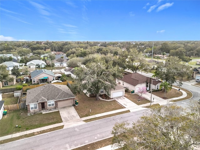 bird's eye view featuring a residential view