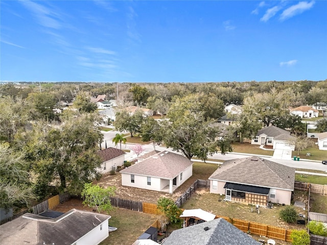 bird's eye view with a residential view