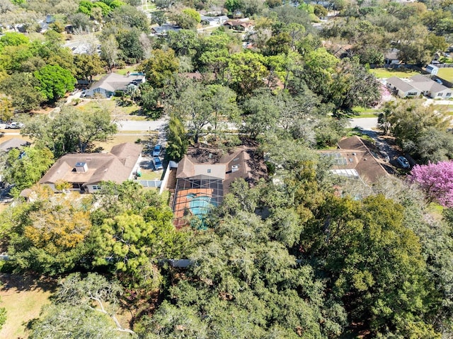 drone / aerial view with a residential view