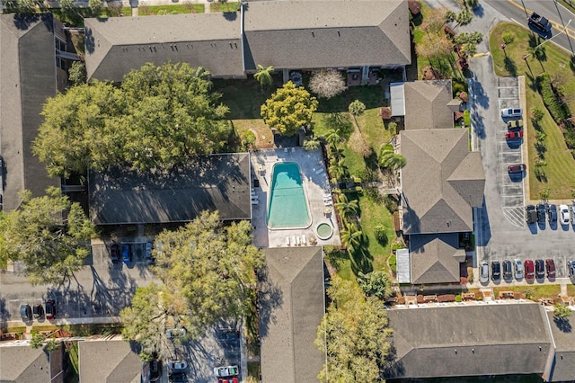 birds eye view of property featuring a residential view