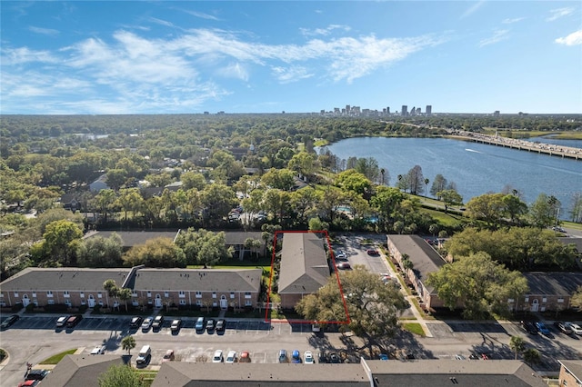 4214 Lake Underhill Rd Unit A, Orlando, FL 32803 - aerial view of property's location with a large body of water, property boundaries highlighted, and a notable bridge
