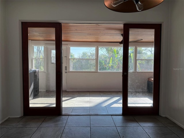 doorway featuring french doors