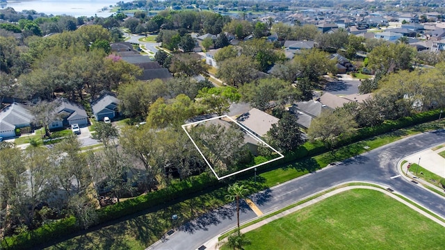 bird's eye view with a residential view