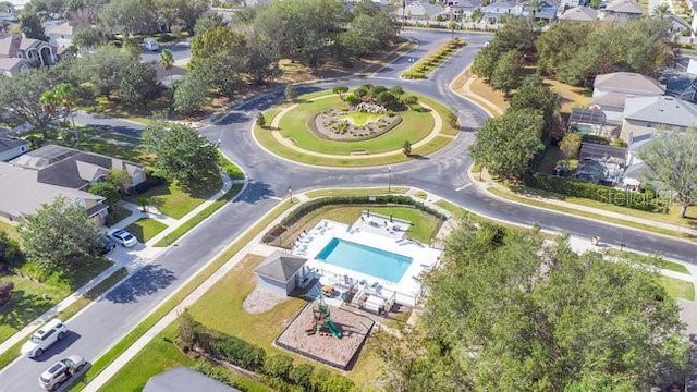 drone / aerial view with a residential view