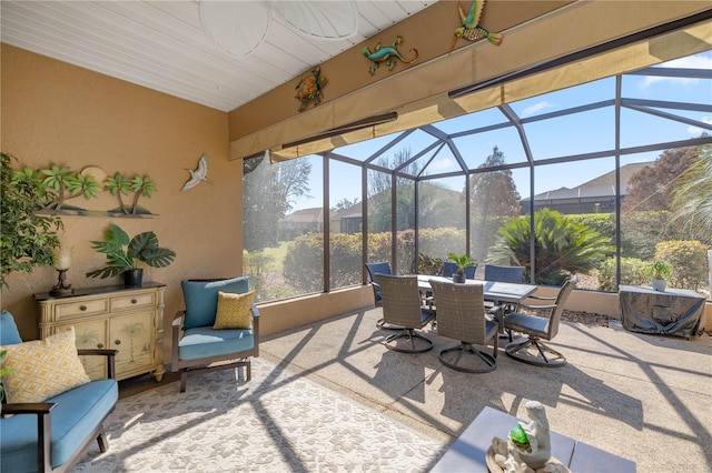 view of sunroom / solarium